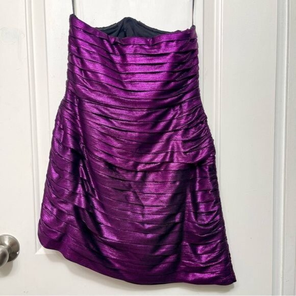 New Retrofete Nala sweetheart-neck minidress in Purple Size M - Picture 14 of 15